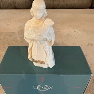 Lenox Vintage China Jewel Nativity Figurine with Lamb